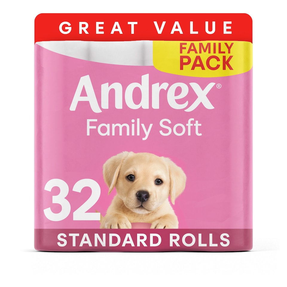 image 1 of Andrex Family Soft Toilet Tissue Family pack 32 Rolls