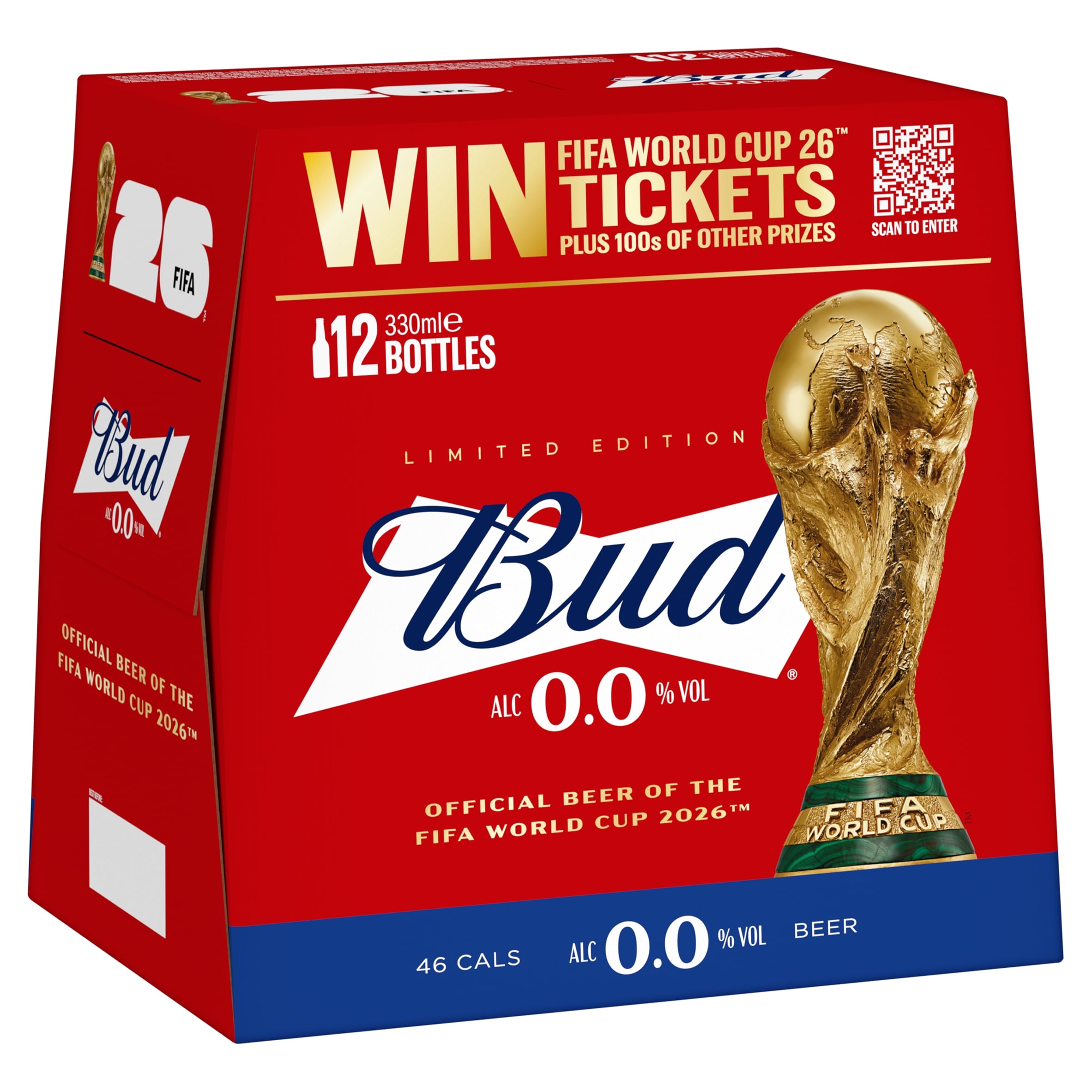 Budweiser 0.0% Alcohol Free Beer 12x330ml