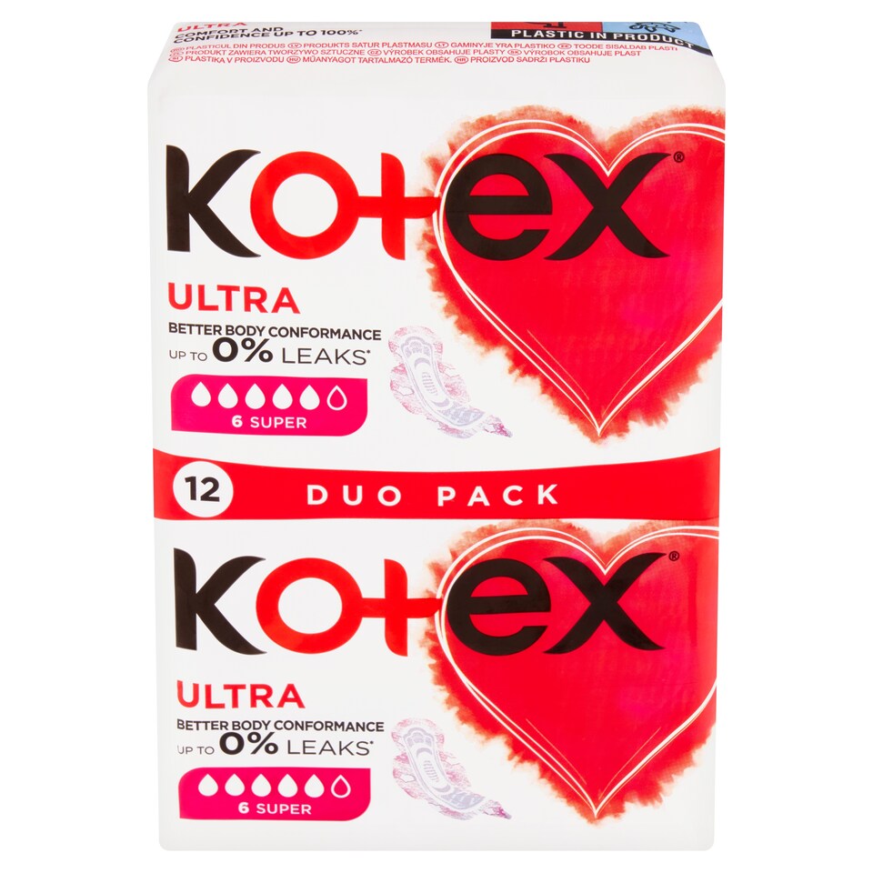 image 1 of Kotex Ultra Super dámske hygienické vložky 12 ks