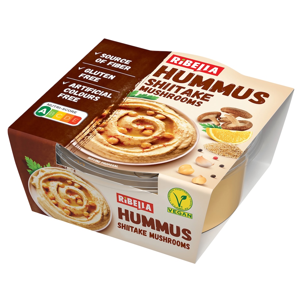 RiBella Hummus Chickpea Cream with Shiitake Mushrooms 200 g