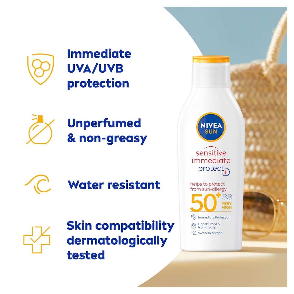 image 1 of NIVEA SUN Sensitive Allergy Lotion SPF50+ 200ML