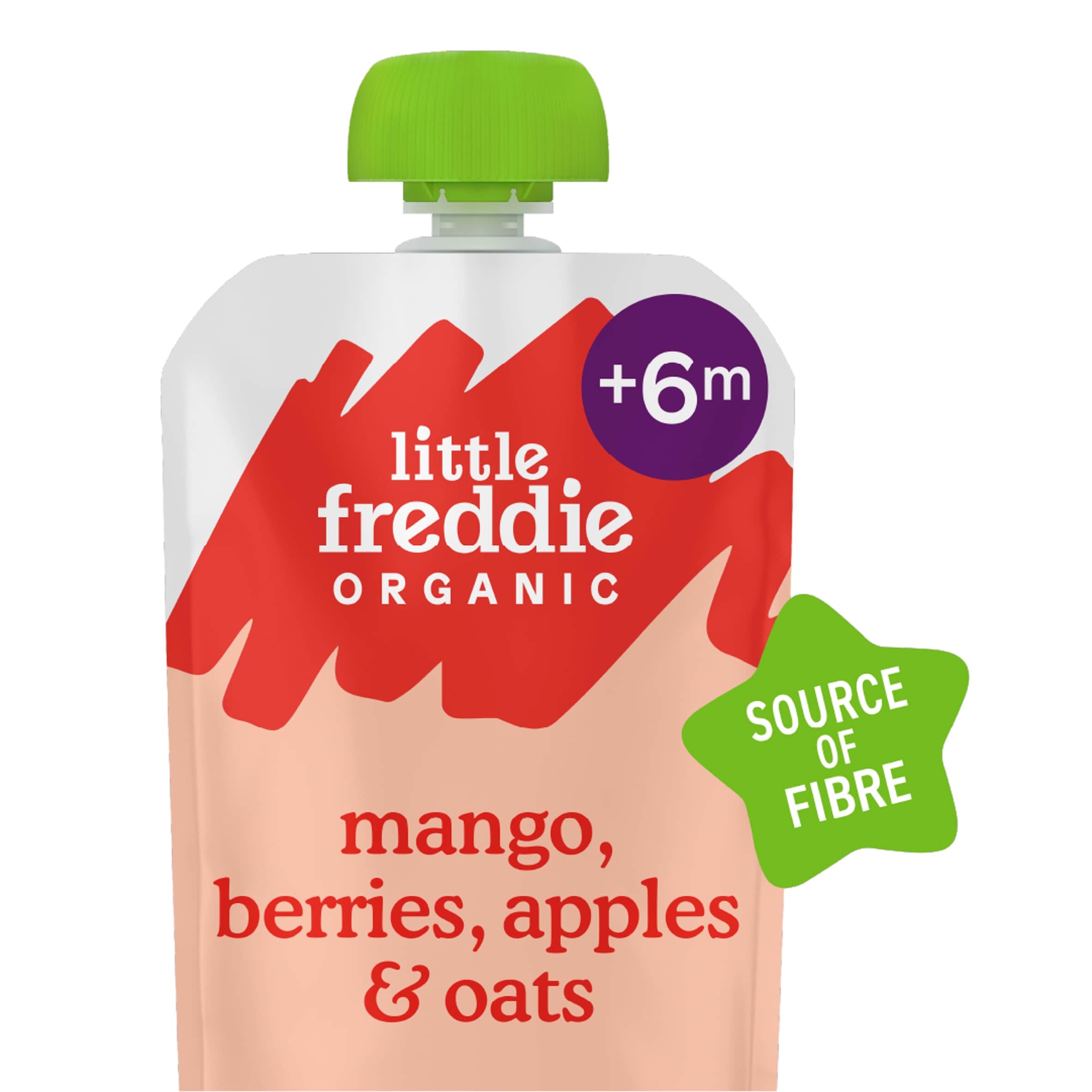Little Freddie Organic Mango, Berries, Apples & Oats Baby Food Pouch 6+ Months 100g