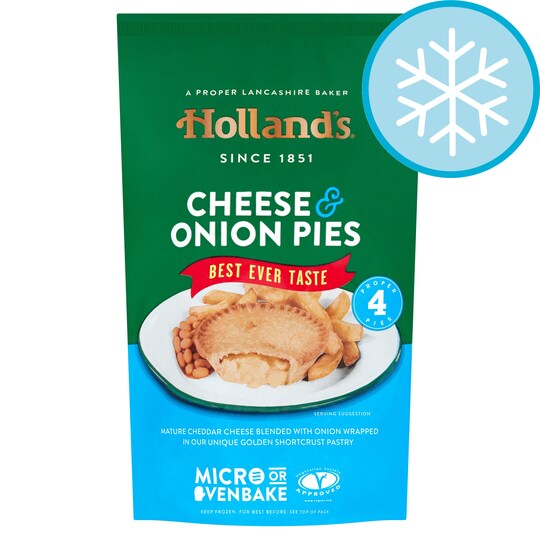 Hollands 4 Cheese & Onion Pies Tesco Groceries