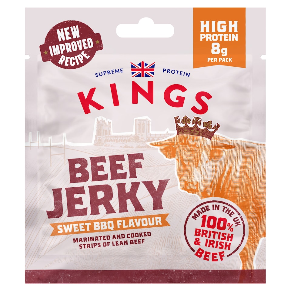 Kings BBQ Flavour Beef Jerky Snack Pack 20g
