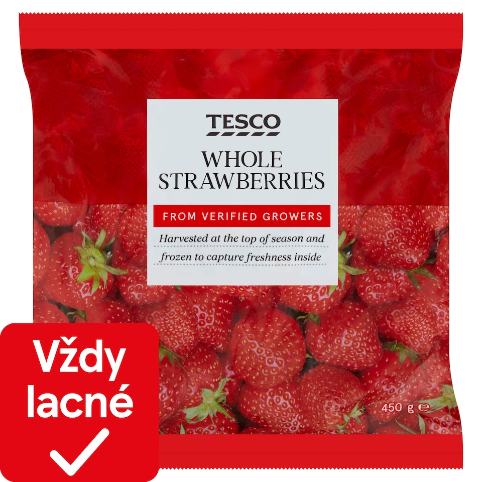 Tesco Jahody hlbokozmrazené 450 g