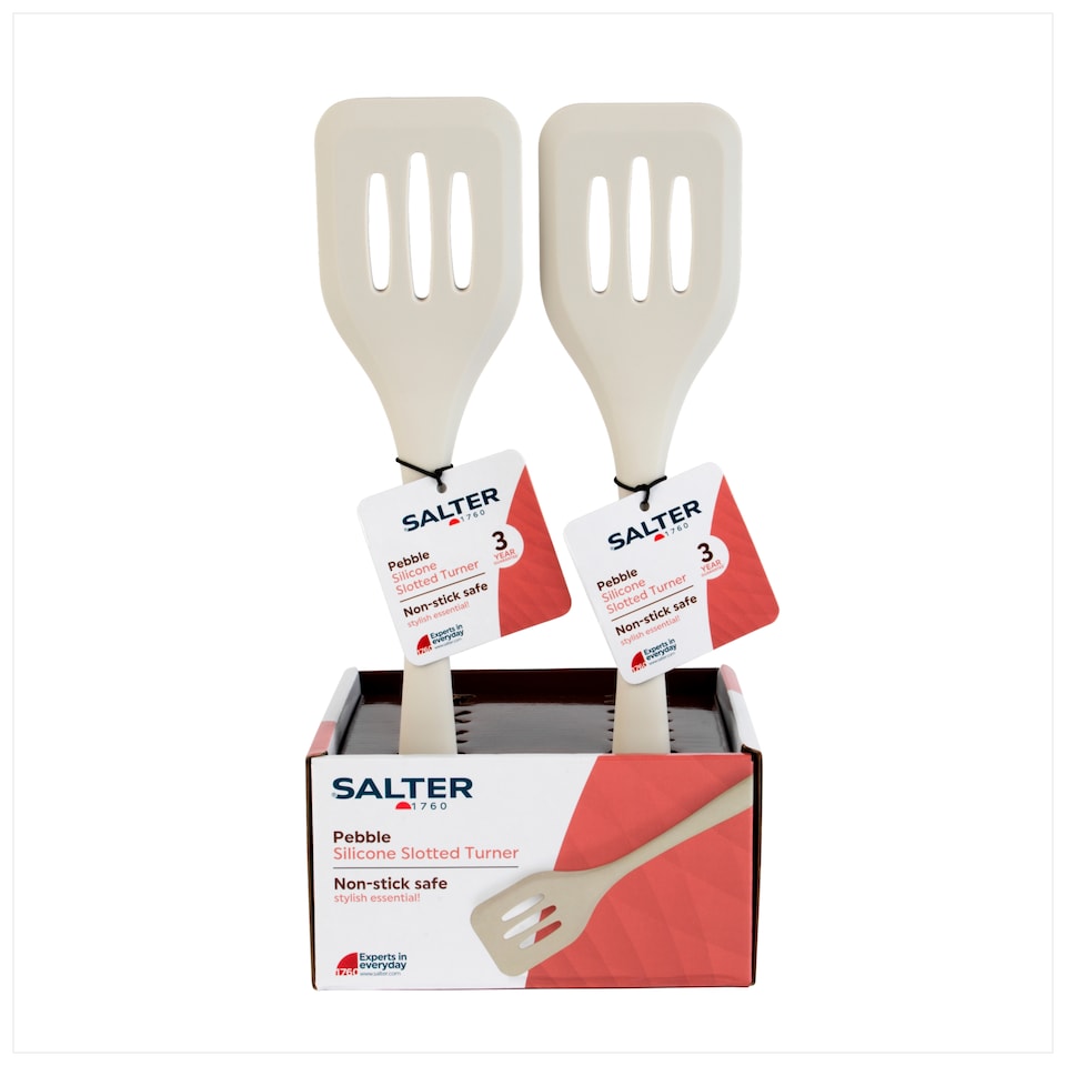 image 1 of Salter Pebble Silicone Slotted Turner