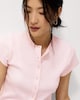 image 2 of F&F Cotton Rich Ribbed Button Up Top in Pink