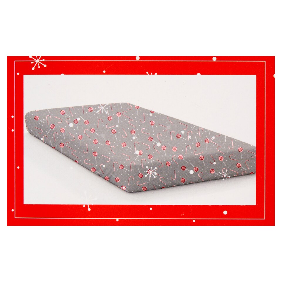 image 1 of Carbotex Candy Cane Jersey Fitted Sheet 160 x 200 x 25 cm