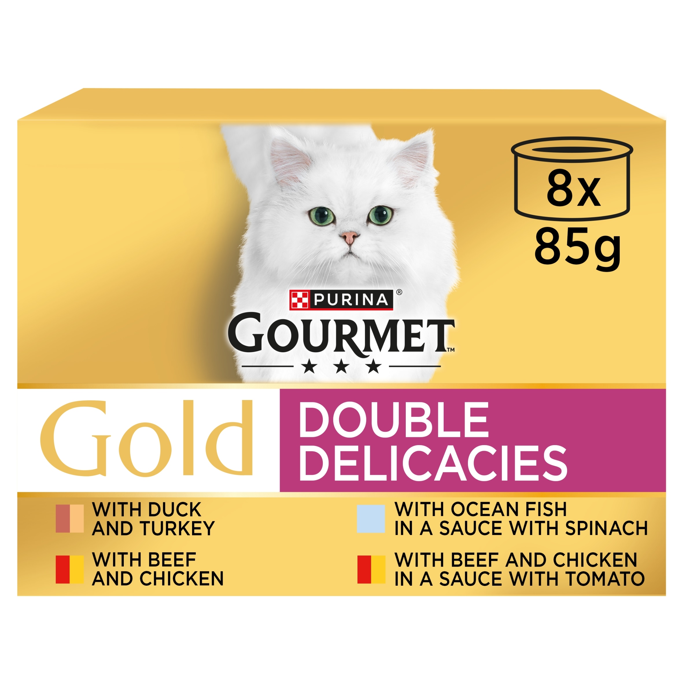 GOURMET Gold Double Delicacies Wet Cat Food 8x85g