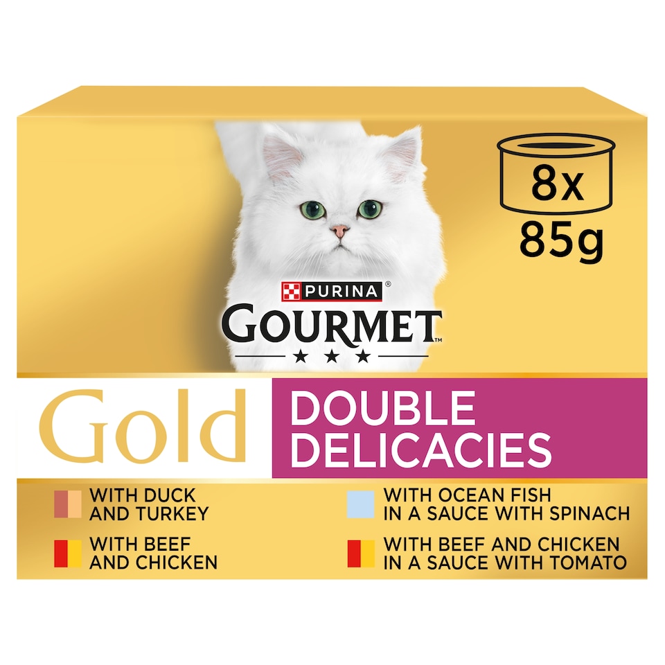 image 1 of GOURMET Gold Double Delicacies Wet Cat Food 8x85g