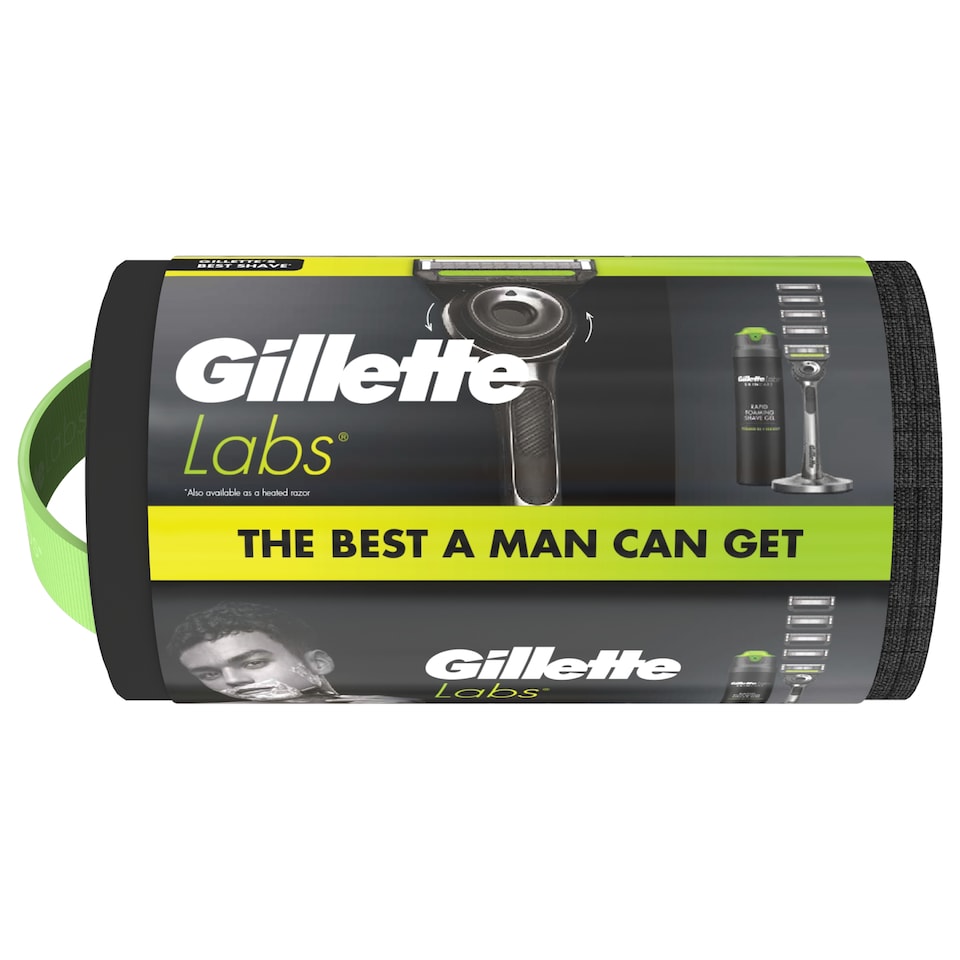 image 1 of Gillette Labs Razor & Shave Gel Washbag Giftset