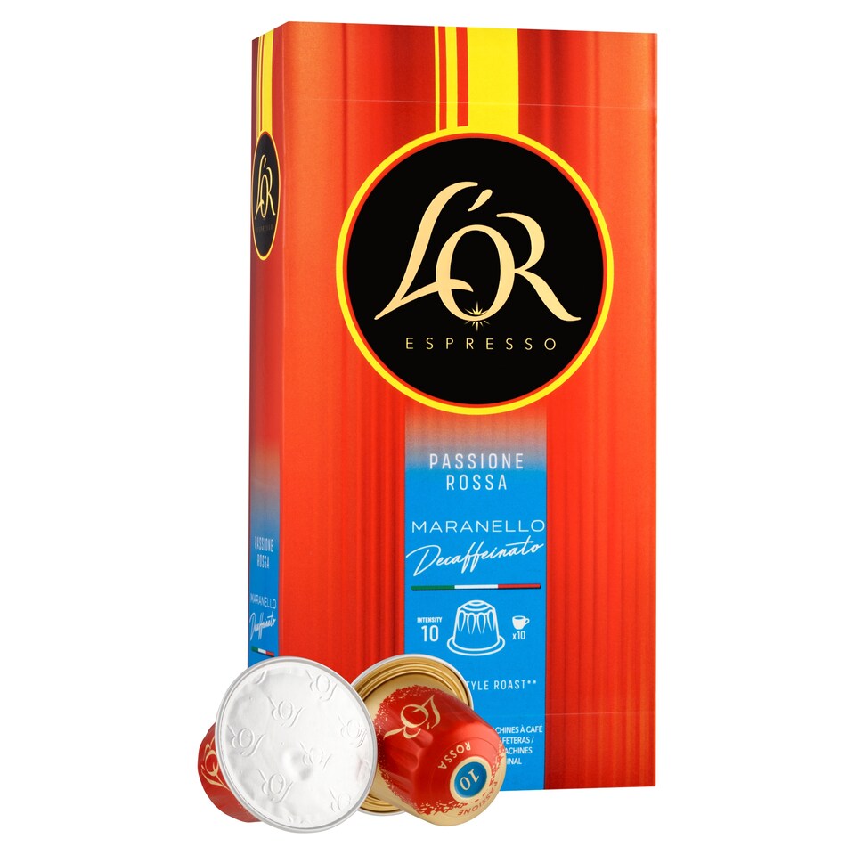 obrázok 1 z L'OR Espresso Maranello Decaffeinato pražená mletá káva v kapsulách bez kofeínu 10 kapsúl 52 g