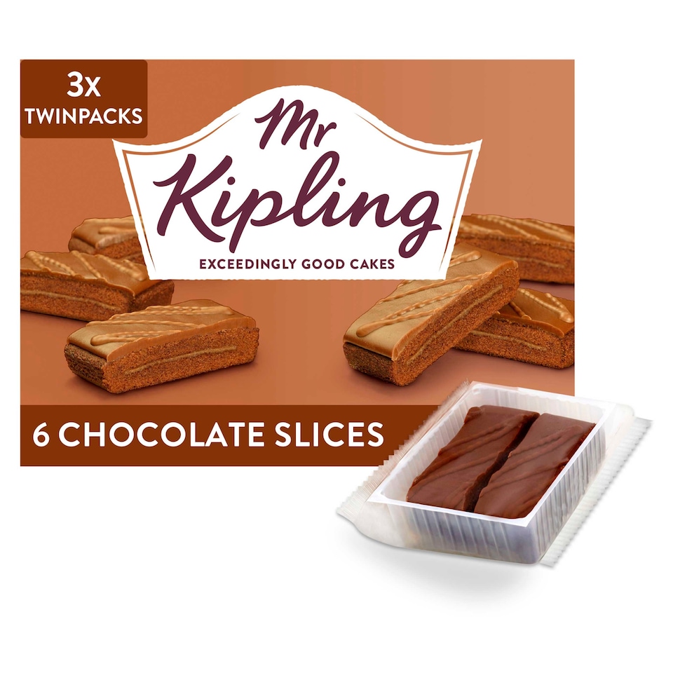 image 1 of Mr Kipling Chocolate Slice 6 Pack