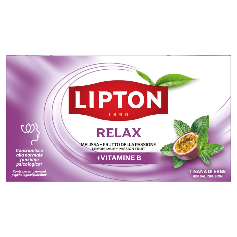 Lipton Relax ízesített gyógytea B-vitamin komplexszel 17 filter 32,3 g