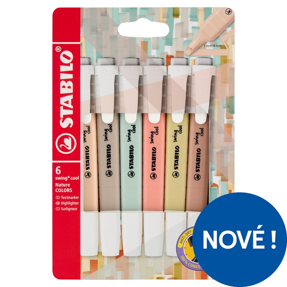 Stabilo Swing Cool Nature Colors Highlighter 6 pcs