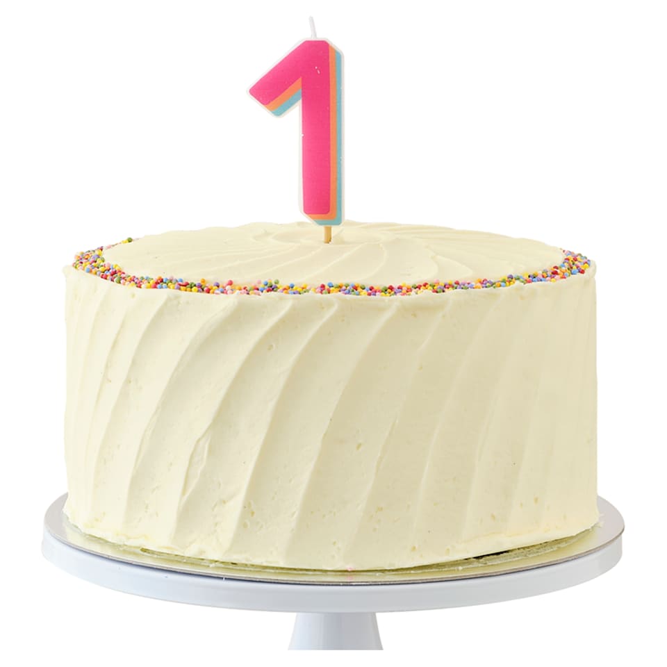 image 1 of Ginger Ray Rainbow Number 1 Candle