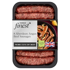 Tesco Finest 8 Aberdeen Angus Sausages 360G