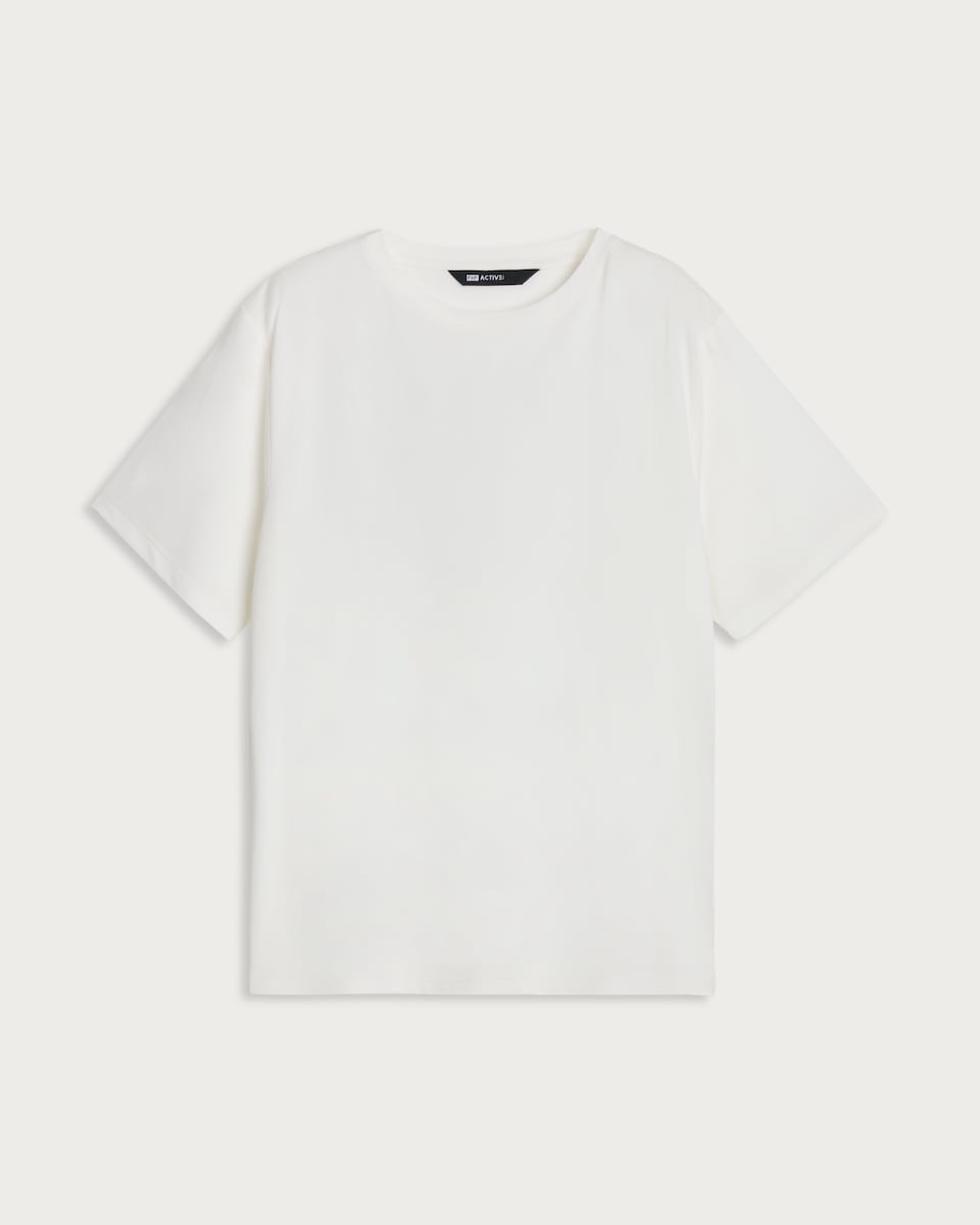 image 1 of F&F Active Modal Rich Short Sleeved T-Shirt in Cream