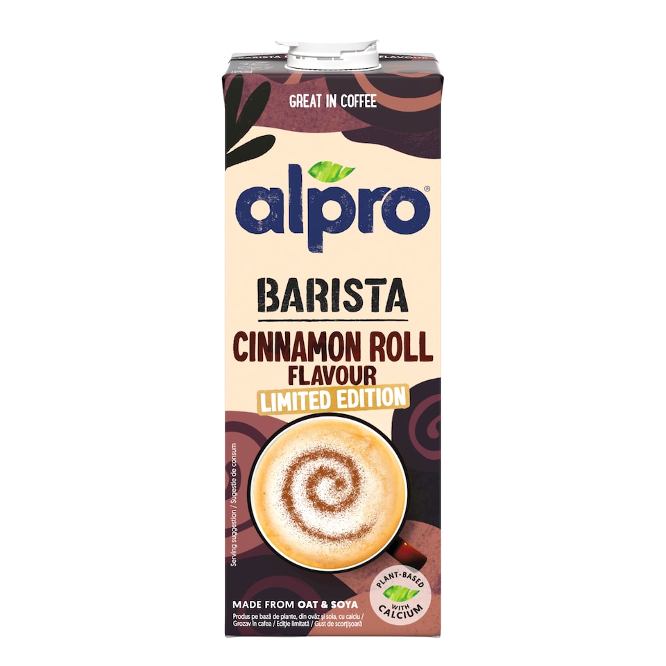 ALPRO Barista Ovseno-sójový nápoj s príchuťou škoricové rolky 1l