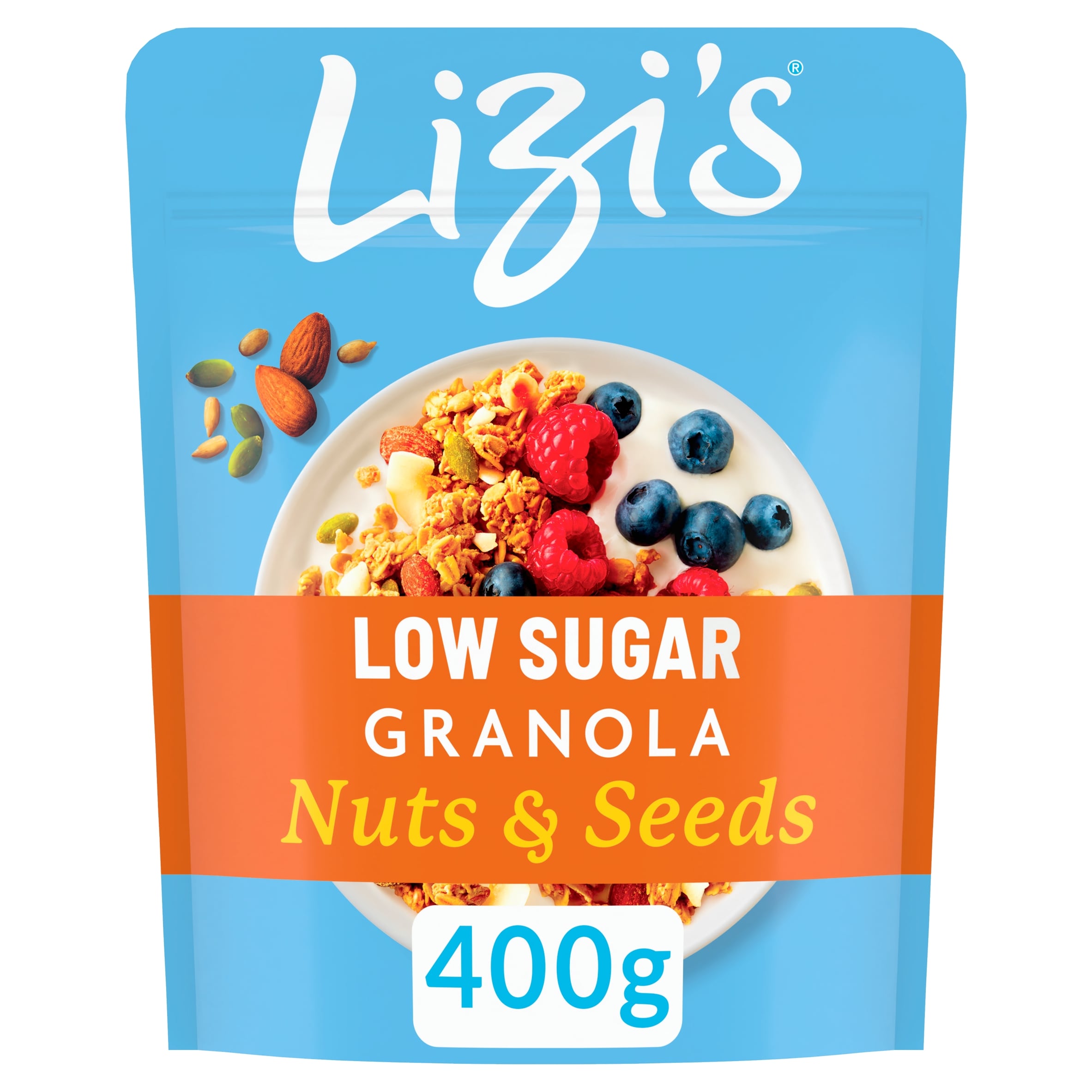 Lizi's Naturally Low Sugar Granola Nuts & Seeds 400g
