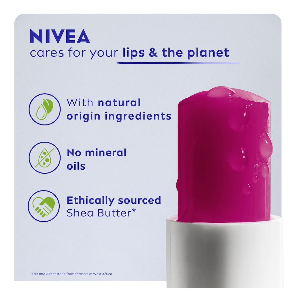 image 1 of NIVEA Cherry Shine Lip Balm 4.8g