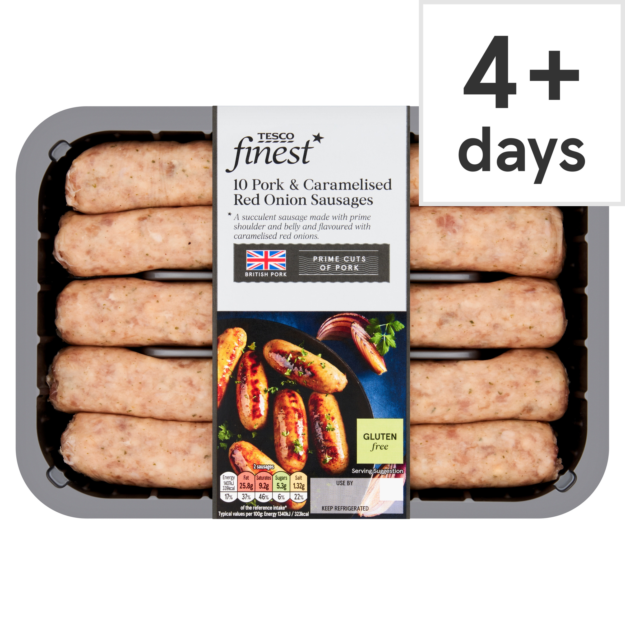 Tesco Finest Pork & Caramelised Onion Sausages 667G