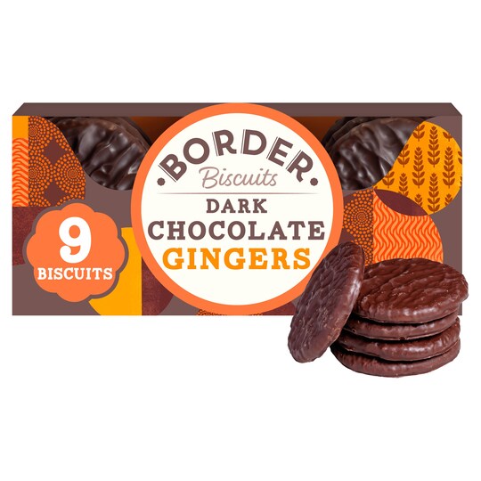 Border Dark Chocolate Ginger Biscuits Border Biscuits Dark Chocolate Ginger 150G - Tesco Groceries