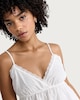 image 1 of OH ME OH MY Lace Trim Cami Vest in White