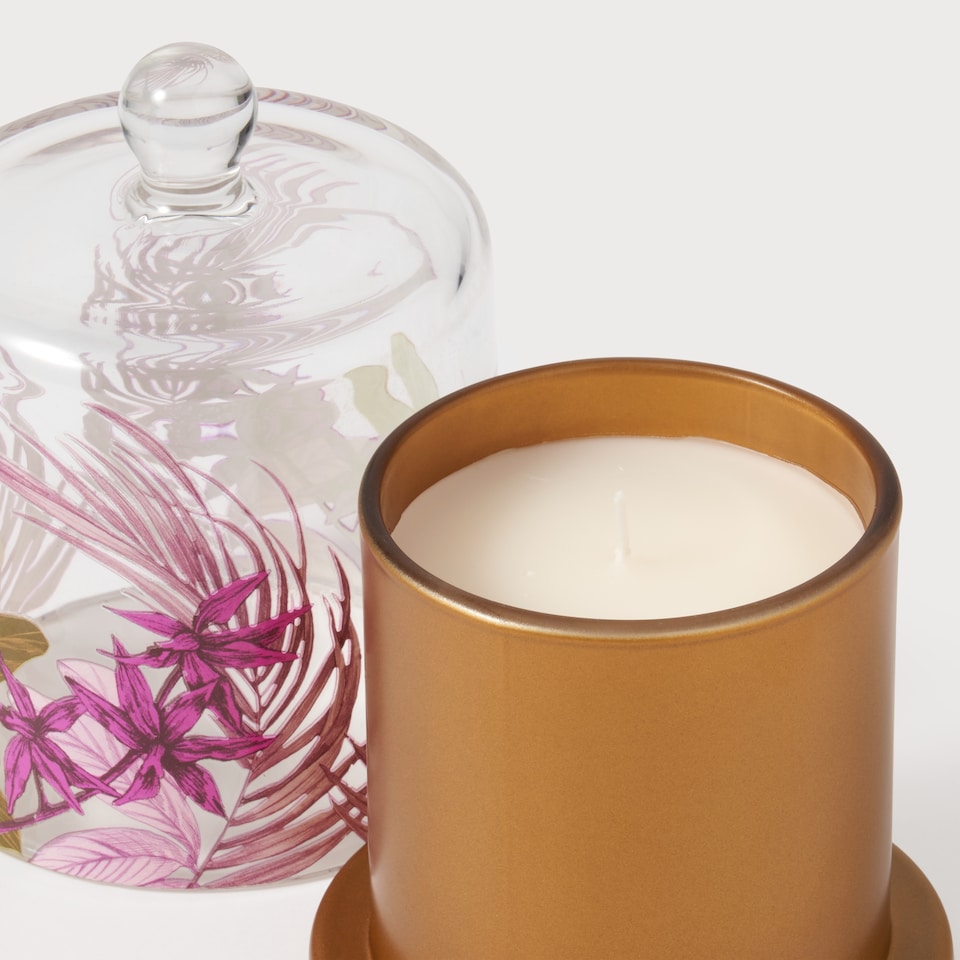 image 1 of Paperchase Tropic Like its Hot Gold Closhe Candle
