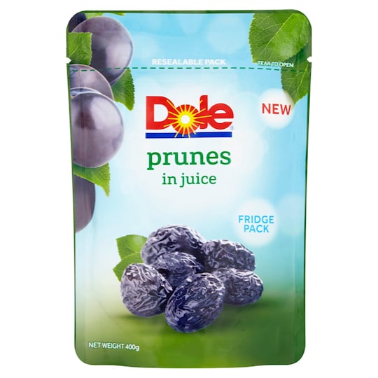 Dole Fruit Pouch Prunes In Juice 400G Tesco Groceries