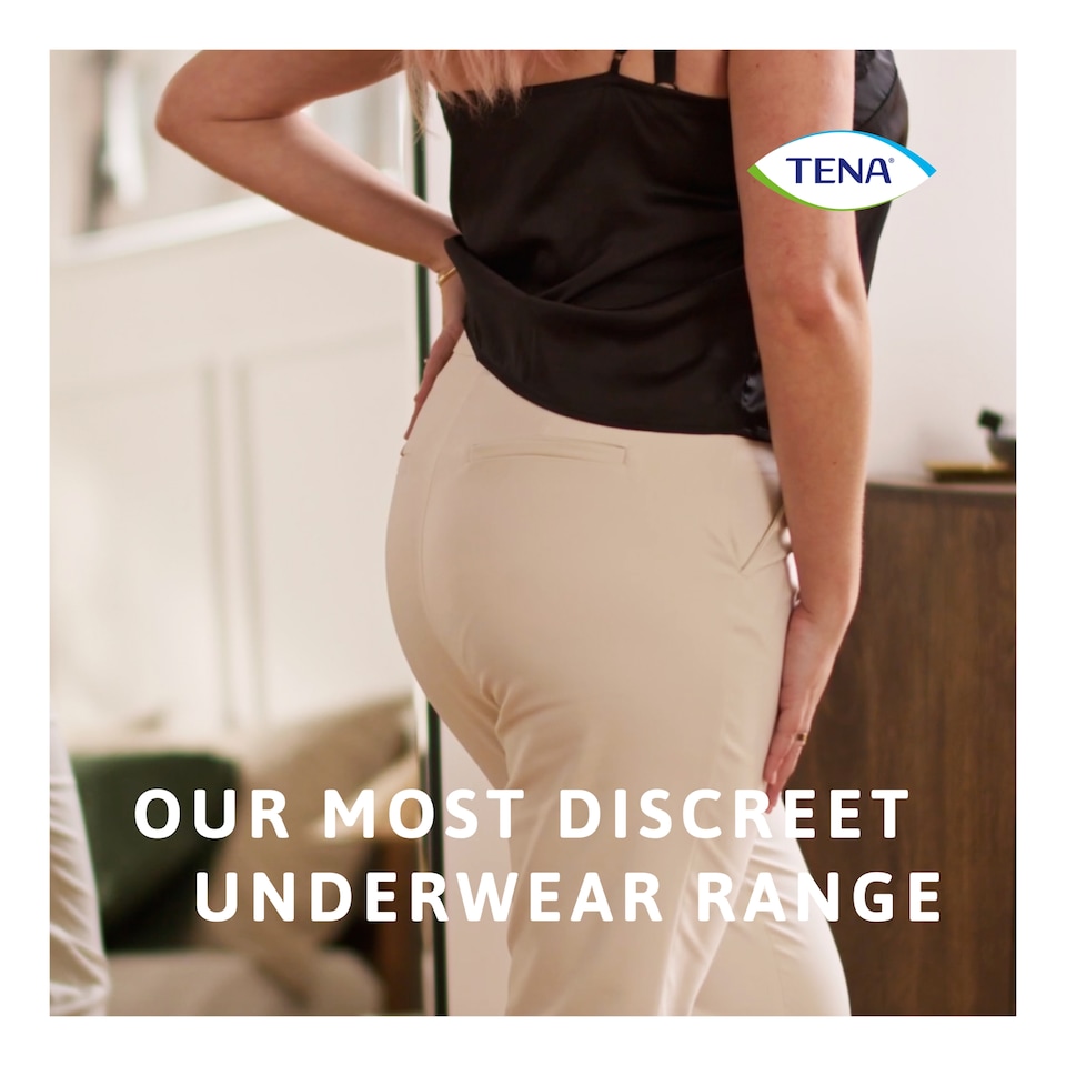 image 1 of TENA Silhouette Incontinence Pants Black Large 8 Pack