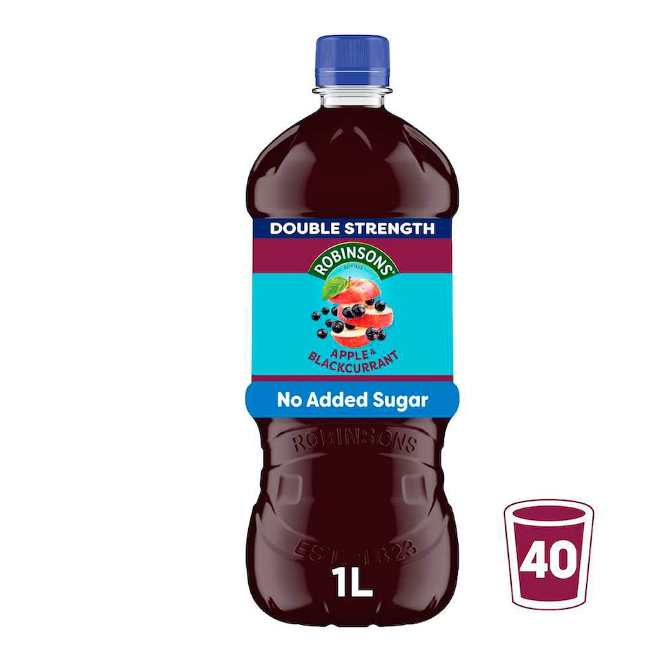 Robinsons Apple & Blackcurrant Double Concentrate No Added Sugar Squash 1L