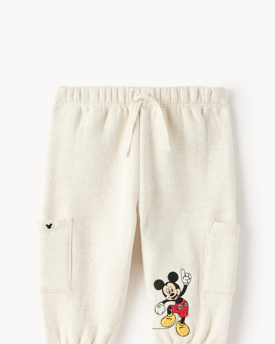 image 1 of Disney Mickey Mouse Cotton Blend Sweatshirt and Joggers Set in Neutral