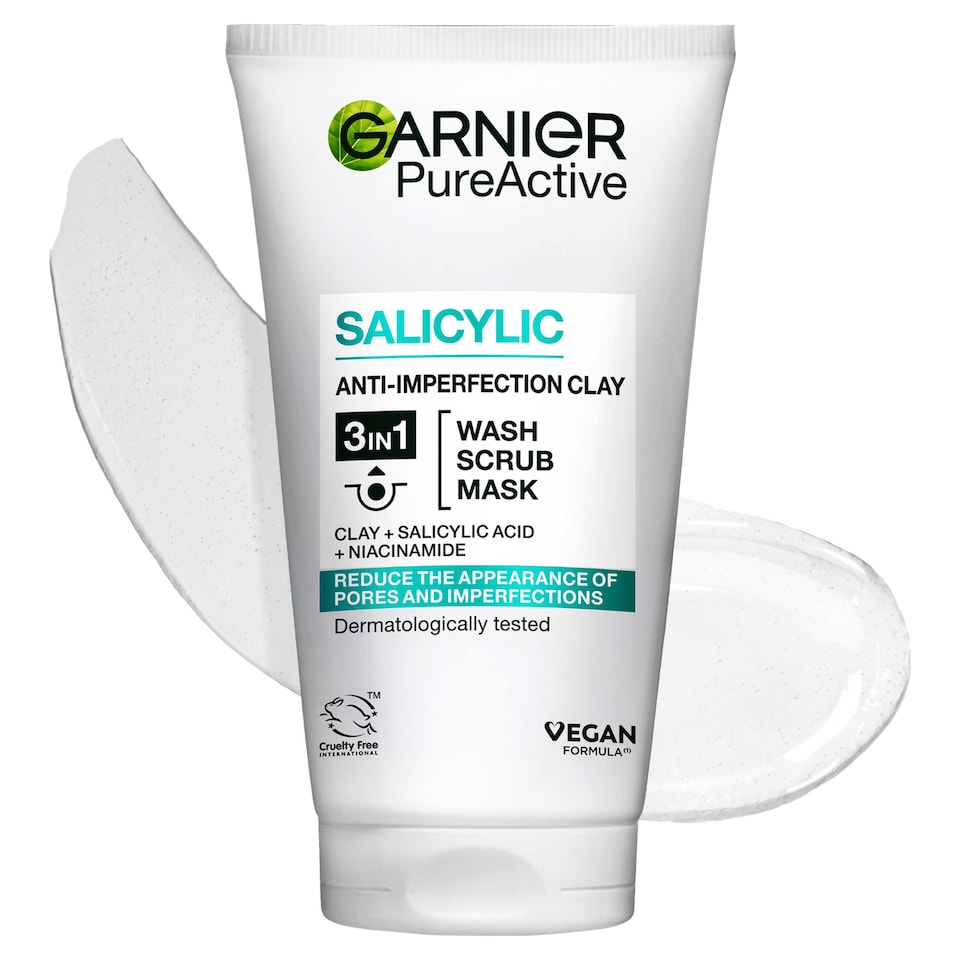 image 1 of Pure Active 3In1 Clay Mask Scrub Wash 150Ml