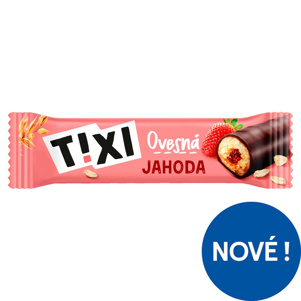 Tixi Ovesná tyčinka s jahodovou náplní a kakaovou polevou 30g