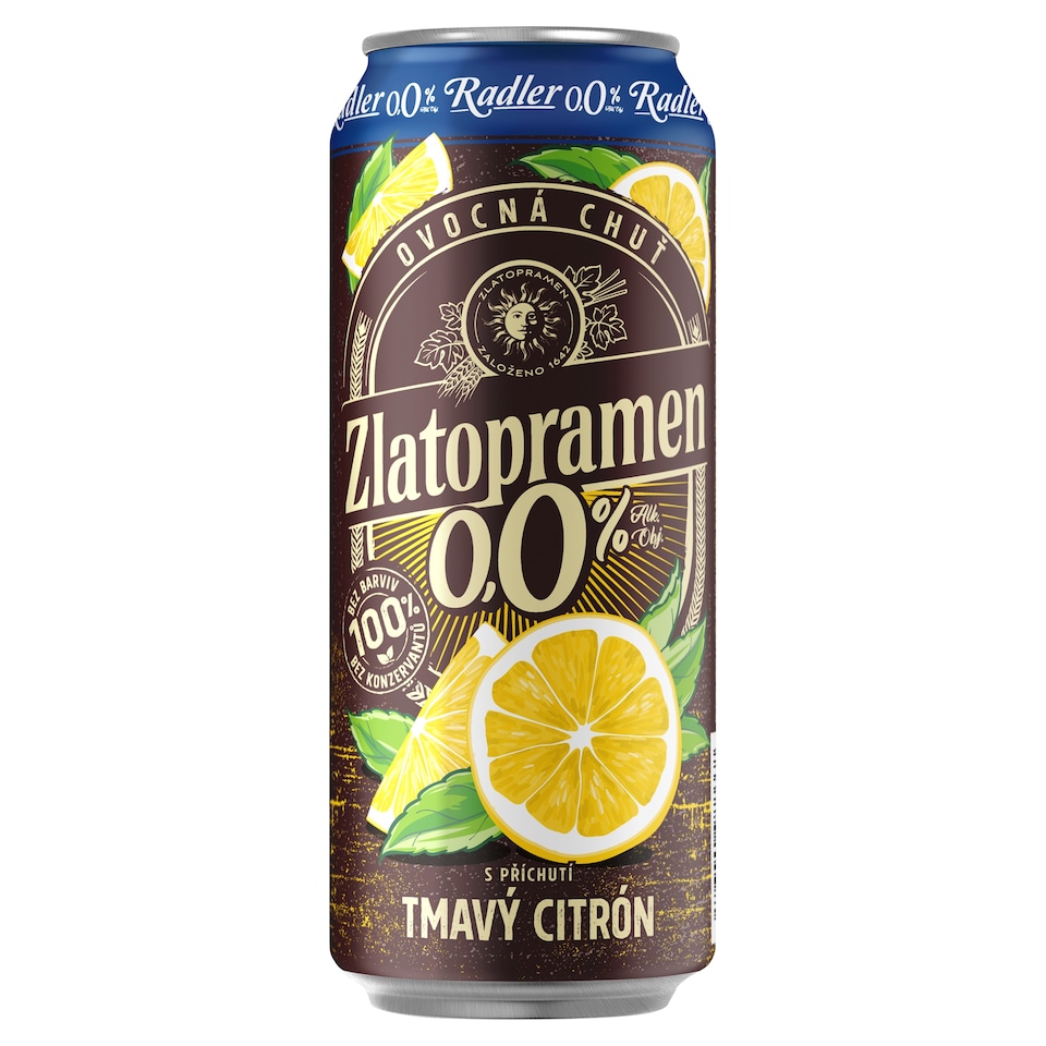 Obrázek 1 pro produkt Zlatopramen Radler s příchutí tmavý citrón 0,5l