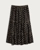 image 4 of F&F Tiered Metallic Polka Dot Co-ord Midi Skirt in Black