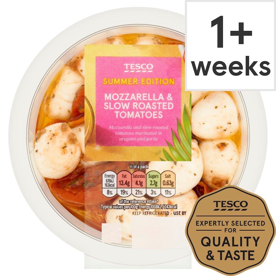 Tesco Mozzarella & Slow Roasted Tomatoes 200G