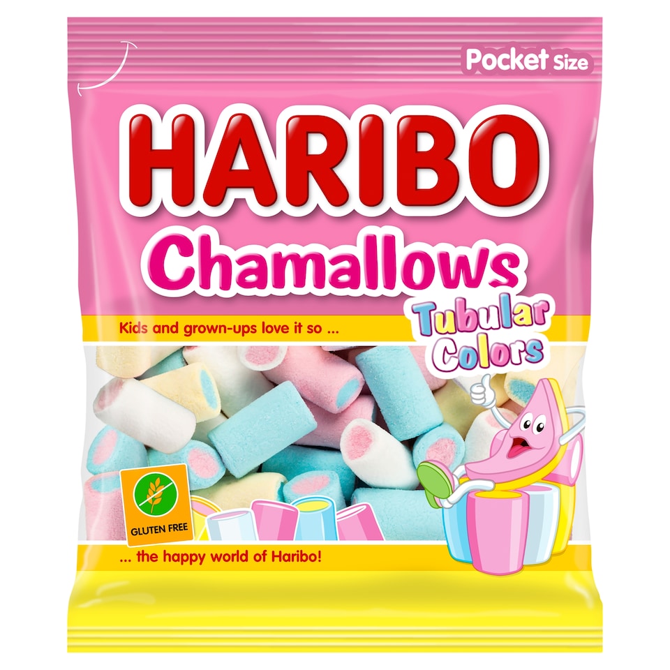 Haribo Chamallows Tubular Colors 90 g