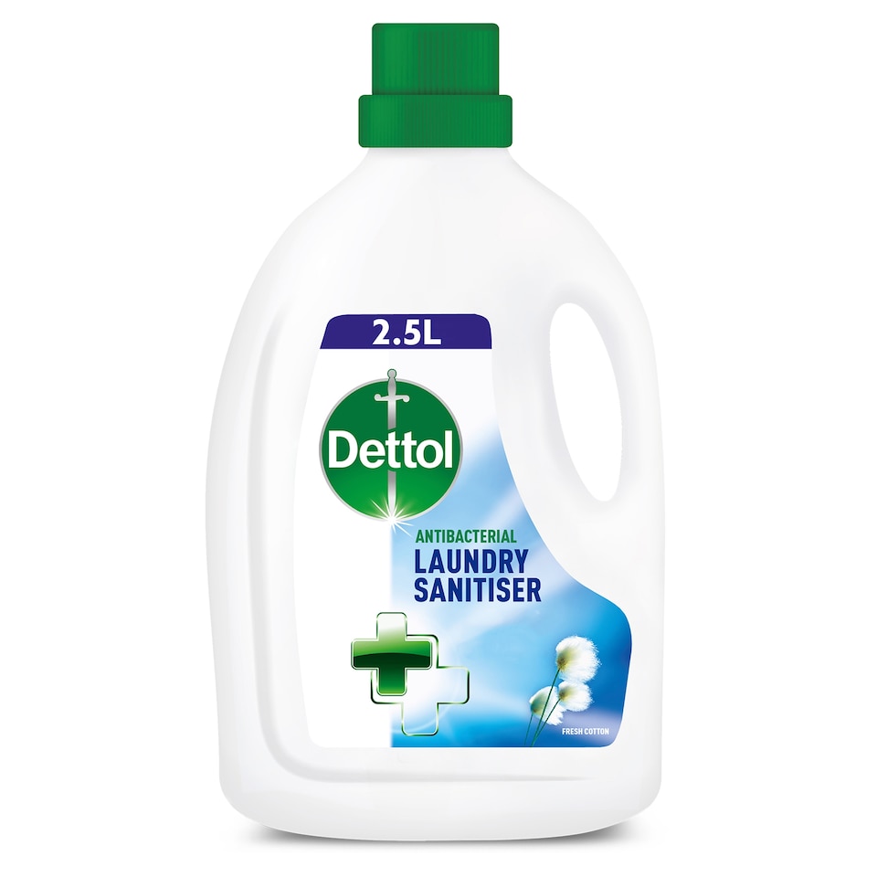 image 1 of Dettol Antibacterial Laundry Cleanser Liquid Fresh Cotton 2.5L