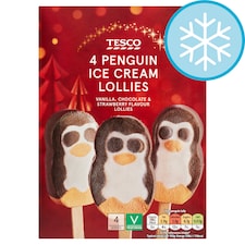 Tesco Penguin Ice Cream Lollies 140g