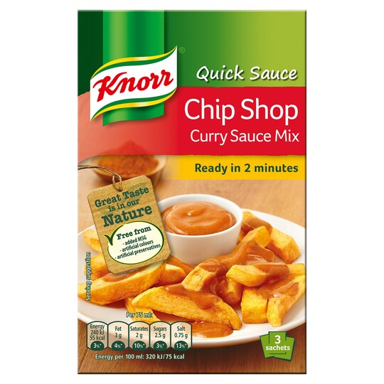 Knorr Quick Sauce Chip Shop Curry 72G Tesco Groceries