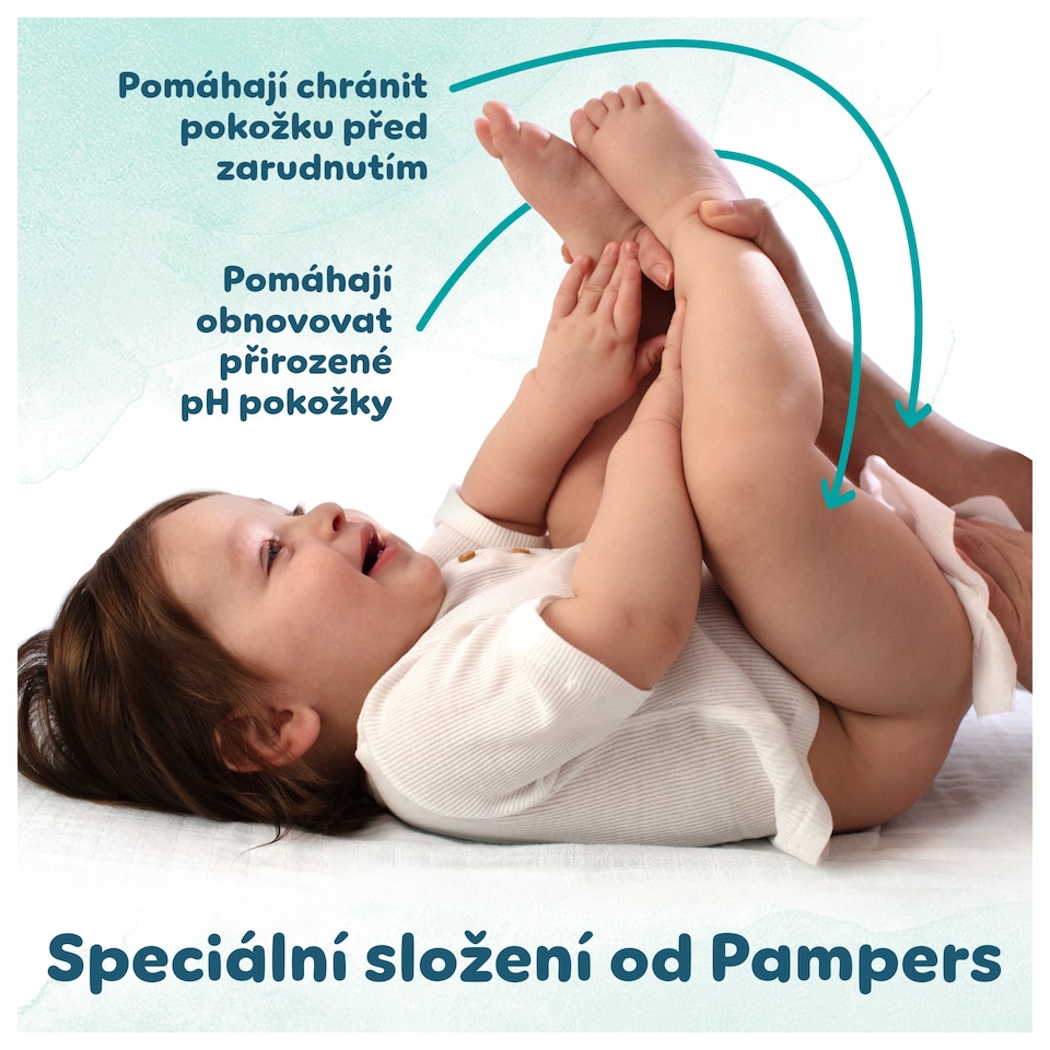 image 1 of Pampers Harmonie Aqua Dětské Čisticí Ubrousky 4 Balení = 192 Ubrousků