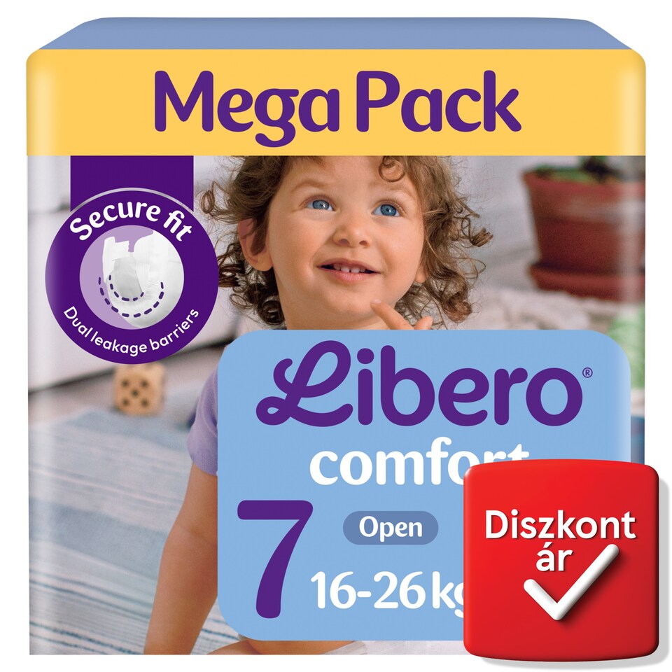 Libero Comfort Mega Pack pelenka, méret: 7, 16-26 kg, 54 db  1. kép