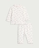 image 2 of F&F Baby Pure Cotton Floral Print Revere Pyjama Set in White
