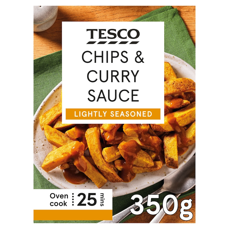 Tesco Chips & Curry Sauce 350g