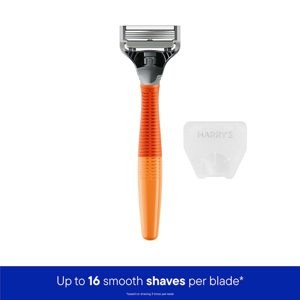 image 1 of Harry's 5 Blade Razor, Bright Orange
