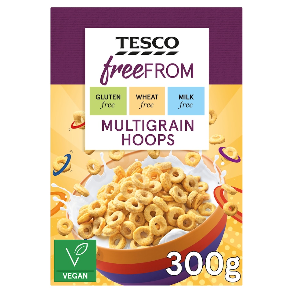 Tesco Free From Multigrain Hoops 300G