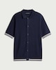 image 4 of F&F Pure Cotton Textured Knit Polo Shirt in Navy