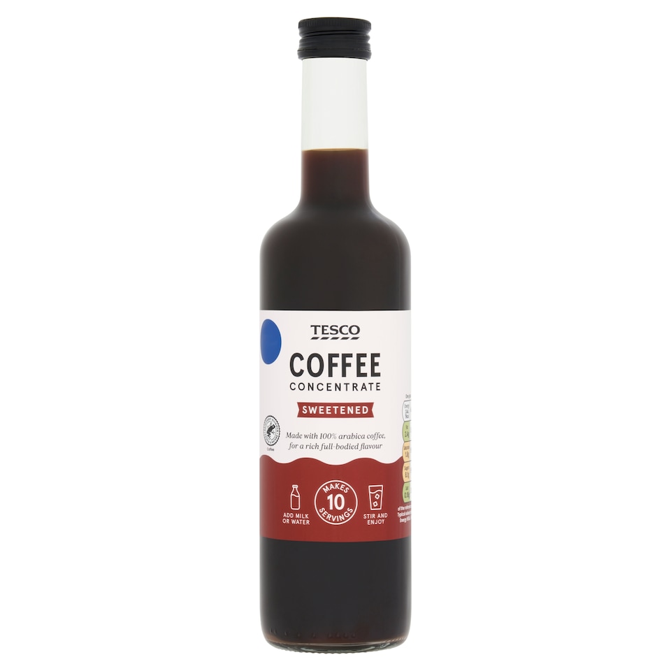 TESCO SWEETENED COFFEE CONCENTRATE 500ML